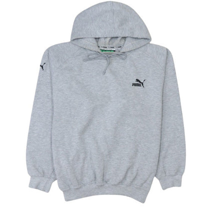 Puma Womens Grey Pullover Hoodie L Cotton Blend Casual Sweatshirt