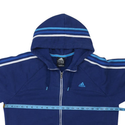 Adidas Men's Blue XL Full Zip Hoodie Sports Essential