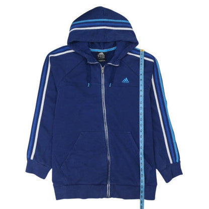 Adidas Men's Blue XL Full Zip Hoodie Sports Essential