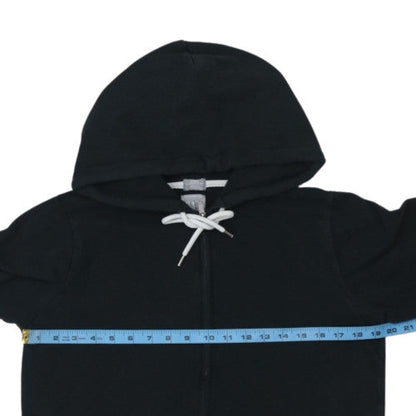 Gap Women Black M Full Zip Hoodie Cotton Blend Zip Pockets Casual
