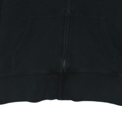 Gap Women Black M Full Zip Hoodie Cotton Blend Zip Pockets Casual