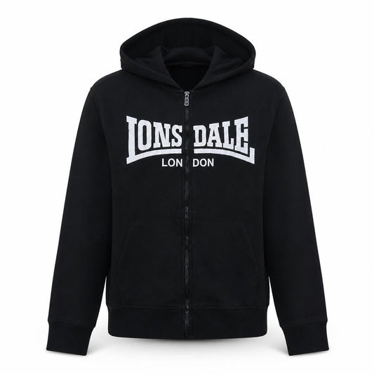 Lonsdale London Womens Black Size 14 Full Zip Hoodie Sweatshirt
