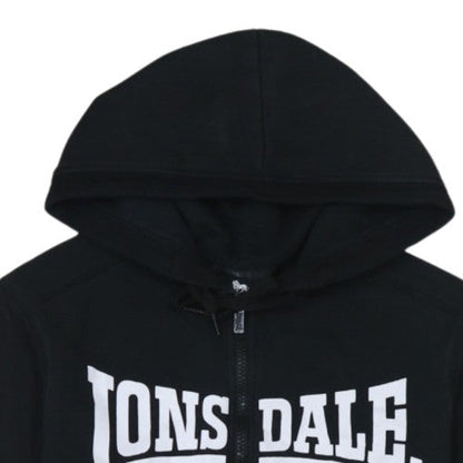 Lonsdale London Womens Black Size 14 Full Zip Hoodie Sweatshirt