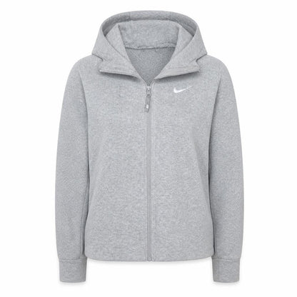 Nike Womens Grey Full Zip Hoodie Medium Cotton Blend Activewear