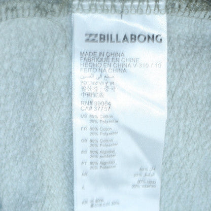 Billabong Men's Grey Pullover Hoodie L Cotton Blend Casual Style