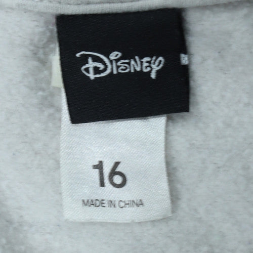 Disney Women Grey Mickey Sweatshirt Size 16 Pullover Crew Neck
