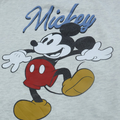 Disney Women Grey Mickey Sweatshirt Size 16 Pullover Crew Neck