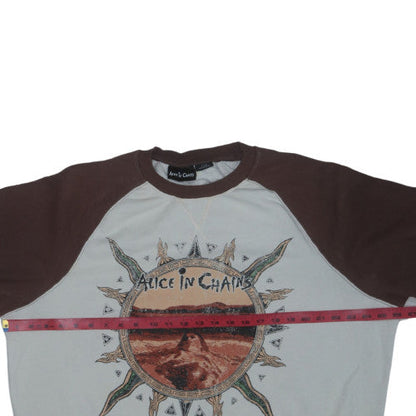 Alice In Chains Men's Brown Graphic Crew Neck Sweatshirt Size L