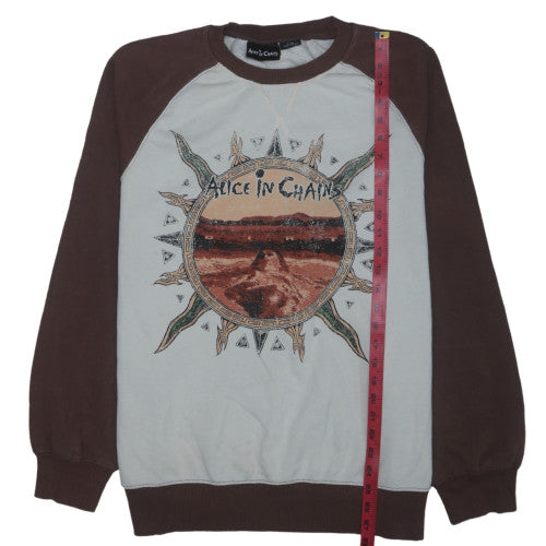 Alice In Chains Men's Brown Graphic Crew Neck Sweatshirt Size L