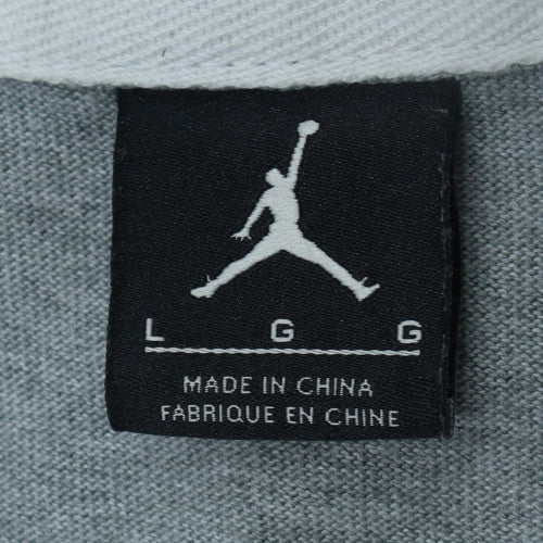 Jordan Men’s Grey Short Sleeve Button Sweatshirt L Sports Style