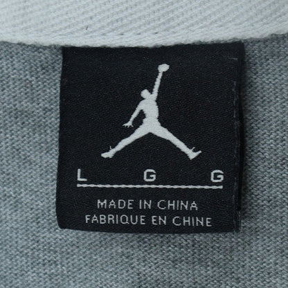 Jordan Men’s Grey Short Sleeve Button Sweatshirt L Sports Style