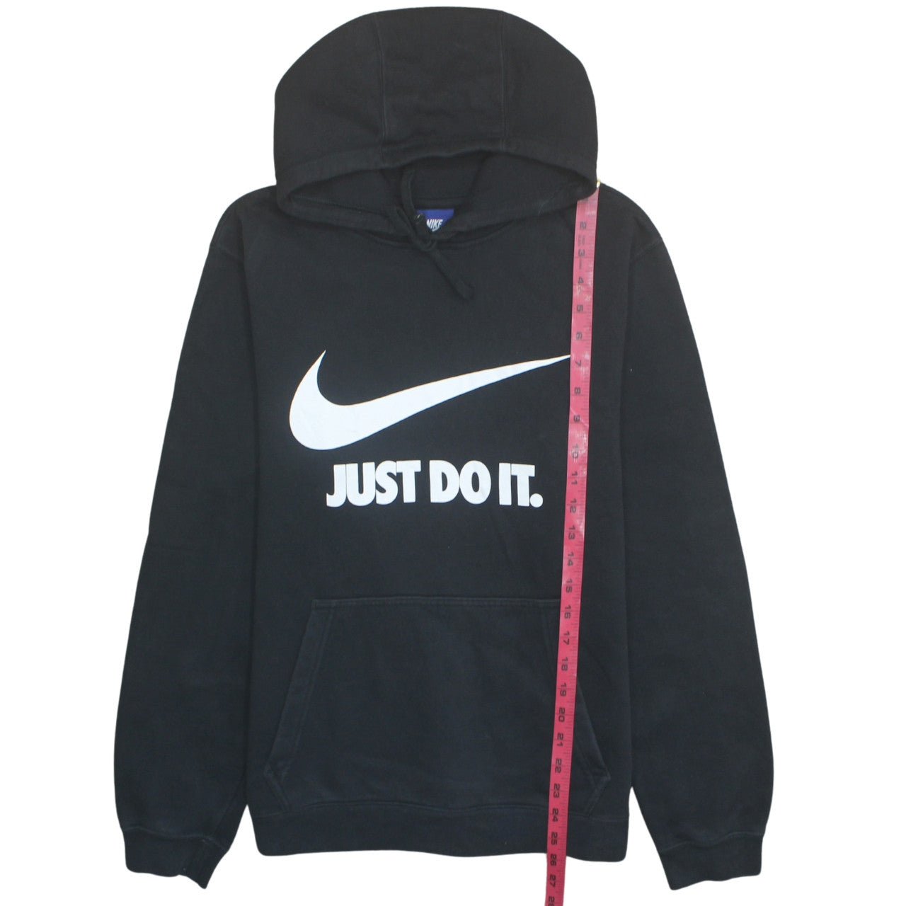 Nike Women's Black Medium Pullover Hoodie 'Just Do It' Logo Sweatshirt