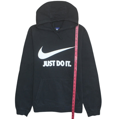 Nike Women's Black Medium Pullover Hoodie 'Just Do It' Logo Sweatshirt