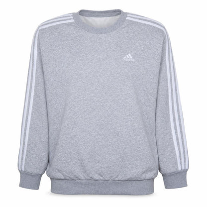 Adidas Women Grey Crew Neck Long Sleeve Pullover Sweatshirt S 8-10