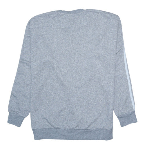 Adidas Women Grey Crew Neck Long Sleeve Pullover Sweatshirt S 8-10