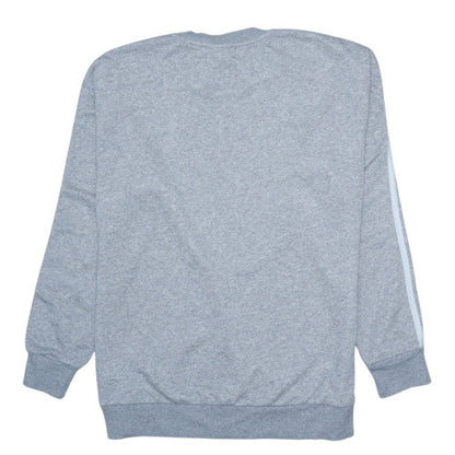 Adidas Women Grey Crew Neck Long Sleeve Pullover Sweatshirt S 8-10