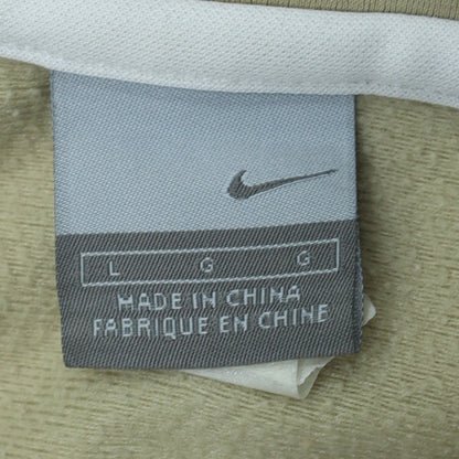 Nike Women's Beige Track Jacket L Full Zip Colourblock Sportswear