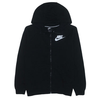 Nike Women's Black Full Zip Hoodie Medium Cotton Blend