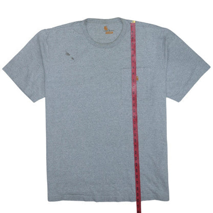 Carhartt Men's Grey Short Sleeve Pocket T-Shirt Size L Regular Fit