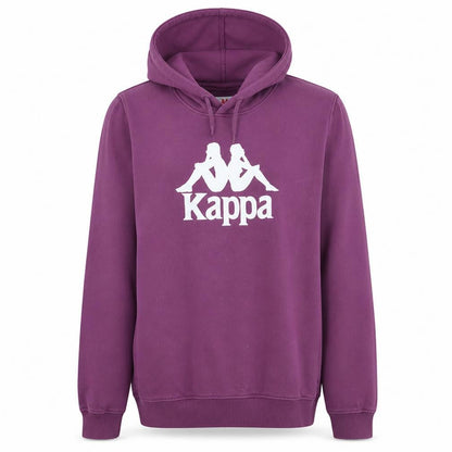Kappa Womens Purple Hoodie Large Pullover Cotton Blend Logo Sweatshirt