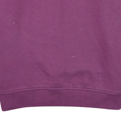 Kappa Womens Purple Hoodie Large Pullover Cotton Blend Logo Sweatshirt