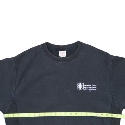 Champion Men's Black Medium Reverse Weave Pullover Sweatshirt