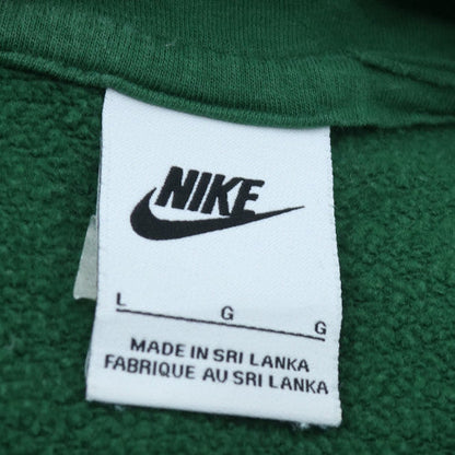 Nike Men's Green Pullover Hoodie L Fleece Regular Fit Sportswear