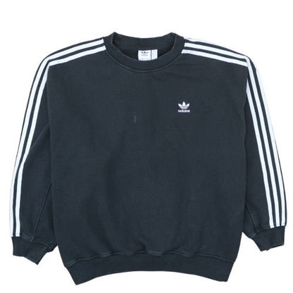 Adidas Women Black Size 12 Crew Neck Pullover Sweatshirt