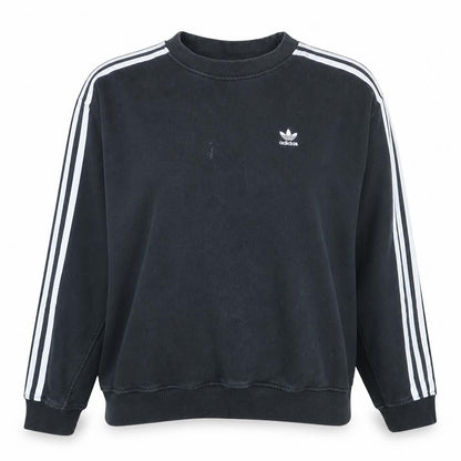 Adidas Women Black Size 12 Crew Neck Pullover Sweatshirt