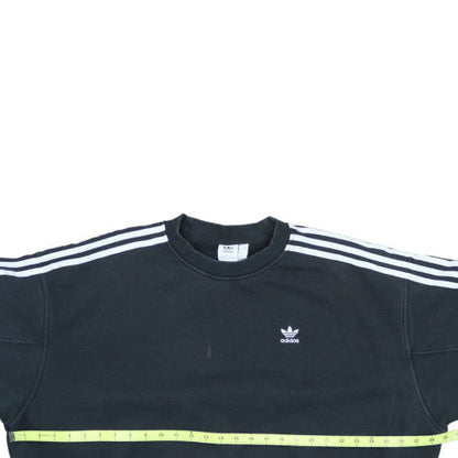 Adidas Women Black Size 12 Crew Neck Pullover Sweatshirt