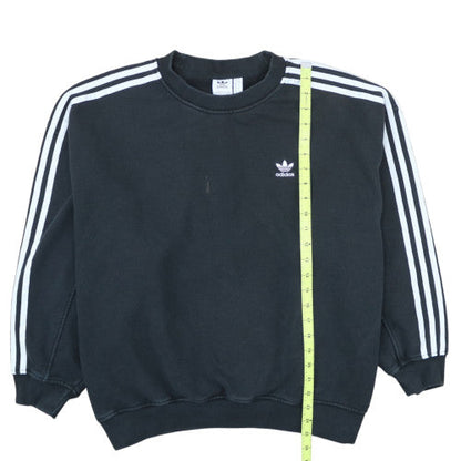 Adidas Women Black Size 12 Crew Neck Pullover Sweatshirt