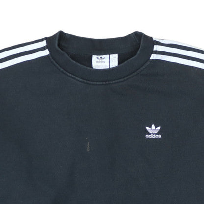 Adidas Women Black Size 12 Crew Neck Pullover Sweatshirt
