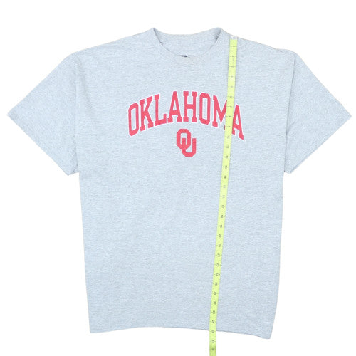 Russell Men’s Grey Oklahoma University 2XL Crew Neck T-Shirt