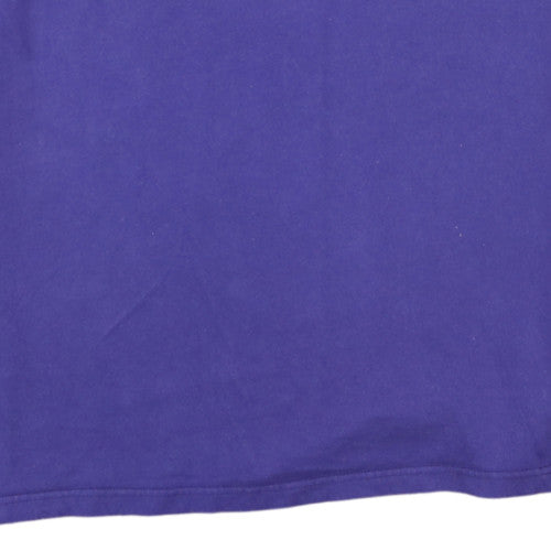 Nike Men's Purple 2XL Classic Crew Neck Embroidered T-Shirt