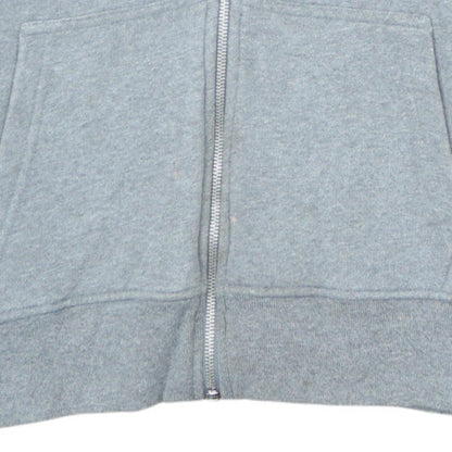Calvin Klein Jeans Women Grey Full Zip Hoodie L Cotton Logo Casual