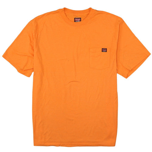 Wrangler Men's Orange 3XLT Short Sleeve Crew Neck Pocket T-Shirt