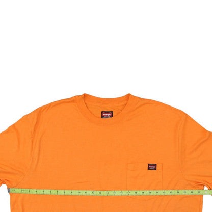 Wrangler Men's Orange 3XLT Short Sleeve Crew Neck Pocket T-Shirt