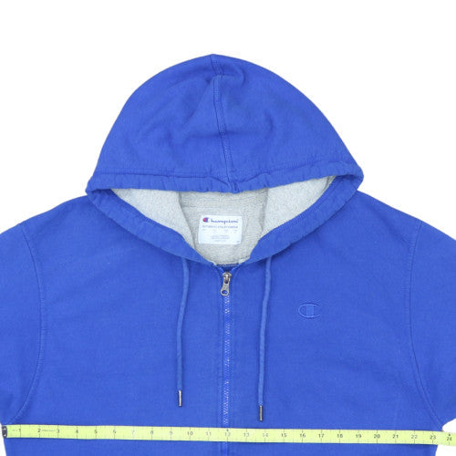 Champion Men's Blue Full Zip Fleece Hoodie Size L