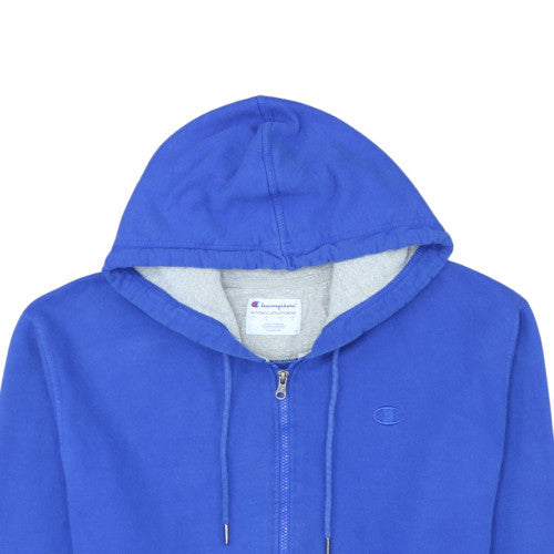 Champion Men's Blue Full Zip Fleece Hoodie Size L