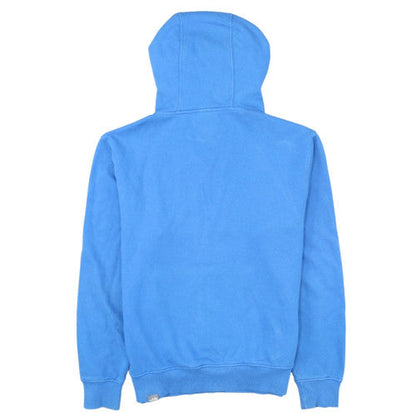 The North Face Mens Blue Pullover Hoodie Medium Cotton Logo Sweatshirt