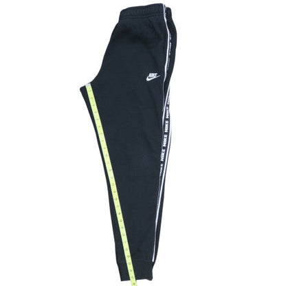 Nike Men's Black Jogger Trousers Small Fleece Elastic Waist