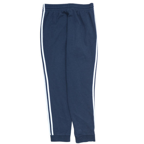 Adidas Men Blue Jogger Trousers M Regular Fit Elastic Waist