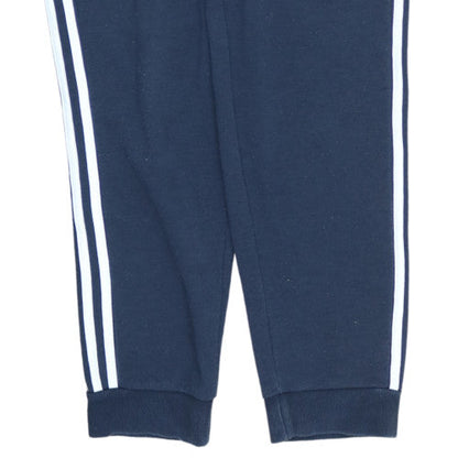 Adidas Men Blue Jogger Trousers M Regular Fit Elastic Waist