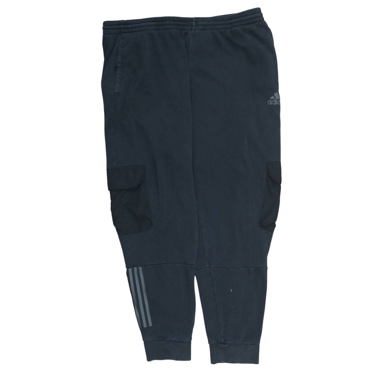 adidas Men's Black 3XL Cargo Jogger Trousers with Logo Detail
