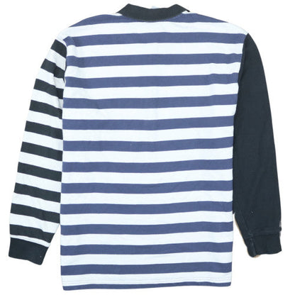 Adidas Mens Blue Striped Collared 1/2 Zip Sweatshirt Size L