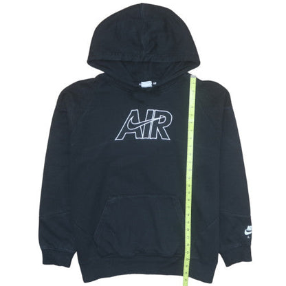 Nike Men's Black Pullover Hoodie Air Logo Fleece M