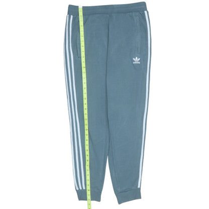 Adidas Men's Blue Sweatpants M Logo Stripe Tapered Fit