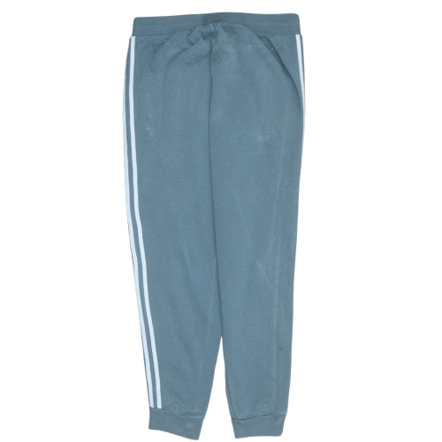 Adidas Men's Blue Sweatpants M Logo Stripe Tapered Fit