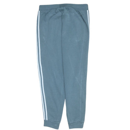 Adidas Men's Blue Sweatpants M Logo Stripe Tapered Fit