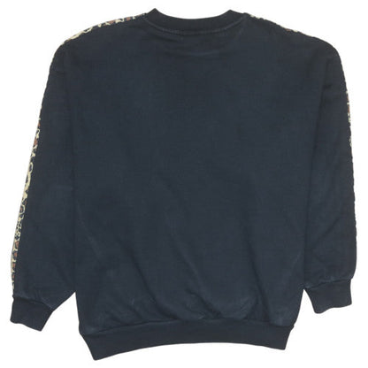 Adidas Women’s Black Animal Print Trim Sweatshirt UK 8